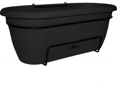 Lucca Balcony Box  Black 18"