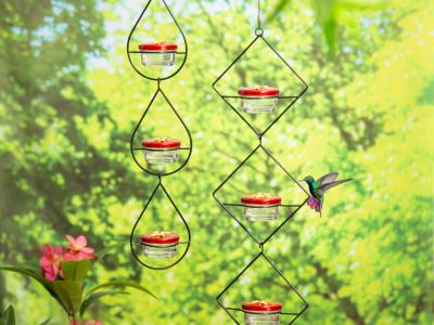 Hanging Three Tier Hummingbird Feeder, Set of 2