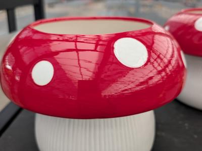 Poly Red Mushroom Planter