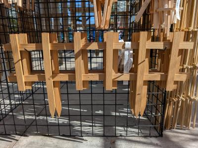 Wood Flower Bed Fence 36"L x 18"H