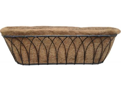 Lotus Trough Planter Black 30"