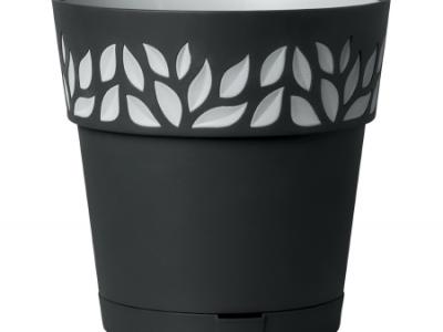LEAF POT 9.9" ANTHRACITE