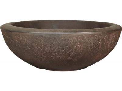 Lip Bowl Pot   Rust 15"