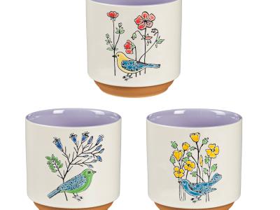 Ceramic Cache Pot Plant 4"