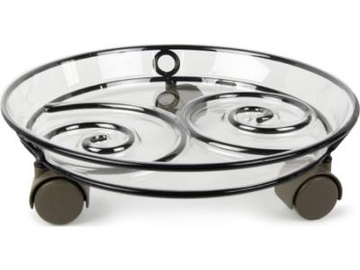 Spiral Plant Caddy Black 12"