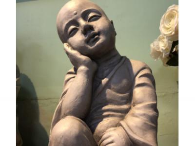 STATUE CONCRETE SLEEPING MONK